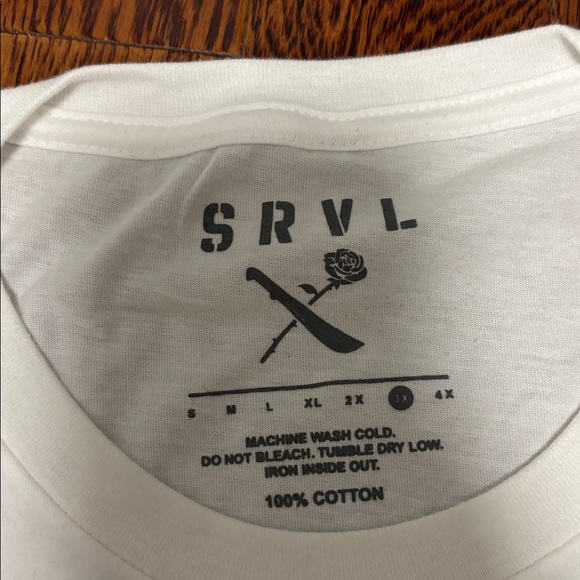 Survival SRVL White Graphic T-Shirt Size: 3XL NWOT - Picture 4 of 5
